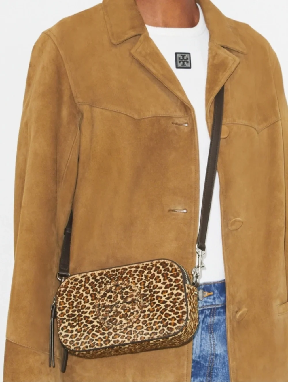 Tory Burch Miller Mini Leopard Print Calf Hair Crossbody + Dust & Gift Bag Nwt❤️